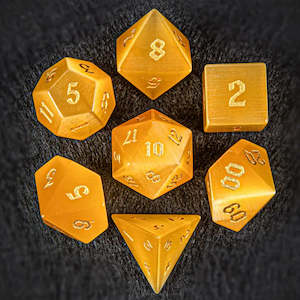 Game: Yellow Cat's Eye RPG 7 dice set