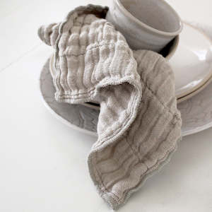 Nawrap Natural Dishcloth + Tea Towel - Linen