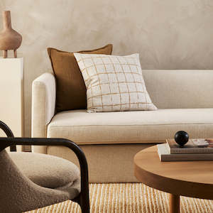 Homewares: Harrison Cushion Ochre 55x55cm