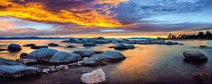 Sunset with Boulders I