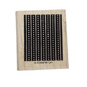 Womenswear: Lines & Dots Wooden Rubber Stamp