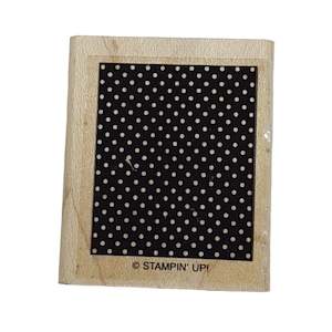 Block Of Dots Wooden Rubber Stamp