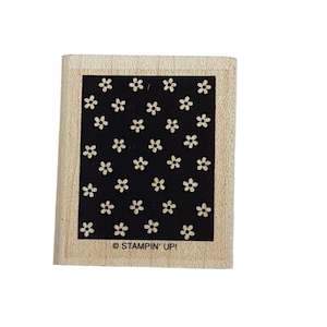 Womenswear: Block Of Flowers Wooden Rubber Stamp