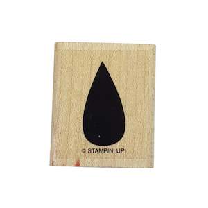 Womenswear: Raindrop Wooden Rubber Stamp