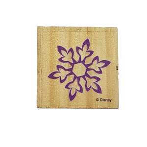 Small Snowflake Wooden Rubber Stamp