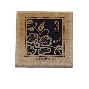 Flower Wooden Rubber Stamp