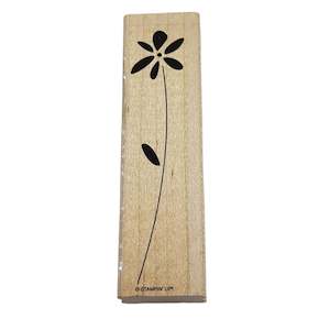 Womenswear: Tall Flower Wooden Rubber Stamp