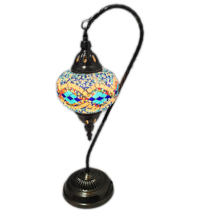 Turkish Mosaic Swan Lamp Tall TL17