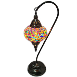 Turkish Mosaic Swan Lamp Tall TL17