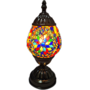 Small Turkish Oval Mosaic Table Lamp - TL1