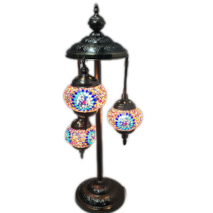 3 Globe Hanging Turkish Mosaic Lamp