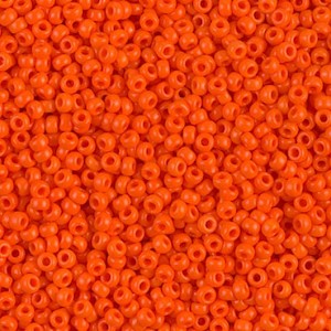 10g 11/0 Miyuki Round Opaque Orange Seed Beads