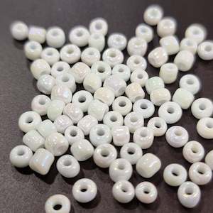 Womenswear: 15g 2mm White AB Glass Seed Beads