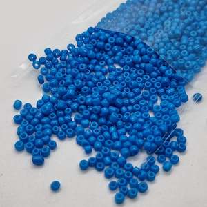 Womenswear: 15g 2mm Bright Blue Painted Seed Beads