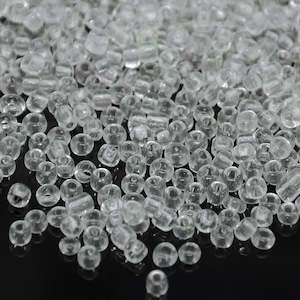 Womenswear: 15g 2mm Transparent Glass Seed Beads