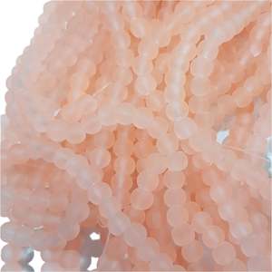 Womenswear: 6mm Peach Frosted Glass Beads