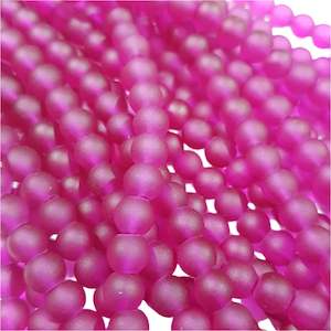 Womenswear: 6mm Purple Frosted Glass Beads