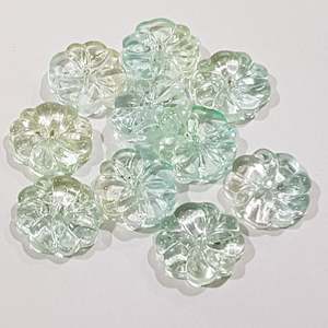 Womenswear: 10pc painted Glass Flower Beads