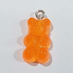 Orange Gummy Bear Charm Pendant