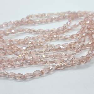 Womenswear: Tiny Pink Crystal Glass Drop Beads Approx 65pc