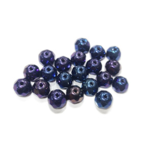 Womenswear: 20pc Czech Blue/Purple Rondelle Beads