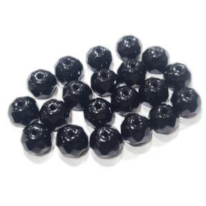 Womenswear: 20pc Czech Black Rondelle Beads