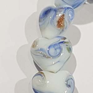 15mm Heart Lampwork Bead