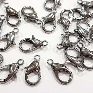 20pc Gunmetal Black Lobster Clasps 15mm