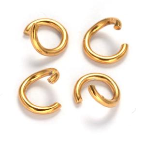 5mm 50pc 18k Open Gold Plated Jump Rings