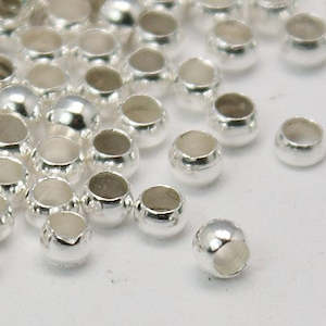 Womenswear: 100pc Silver Round Crimp Beads