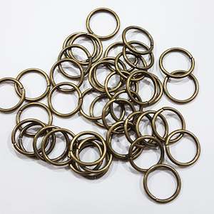 14mm Bronze Jump Rings 40pc