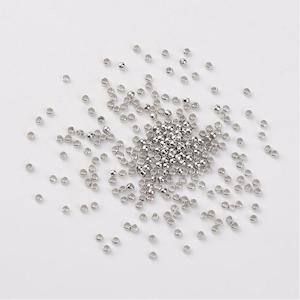 100pc 2mm Round Silver Crimps