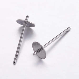 Womenswear: 20pc Earring Posts for Half Drilled Beads