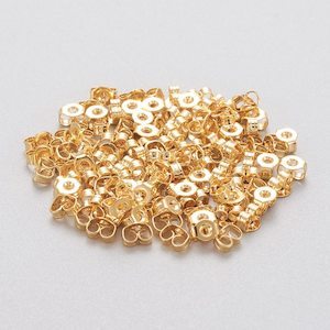 50pc Stainless Steel Gold Earring Backs