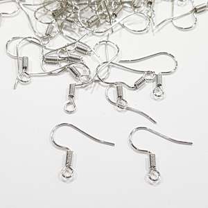 Womenswear: 50pc Platinum Silver Earring Hooks