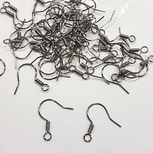 50pc Gunmetal Black Earring Hooks