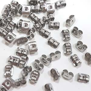 50pc Stainless Steel Earring Backs