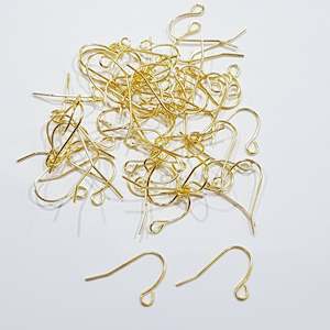 Womenswear: 50pc Gold Nickel Free Earring Hooks