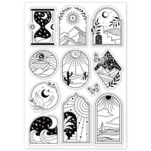 Tarot Boho Inspired Silicone Clear Stamps