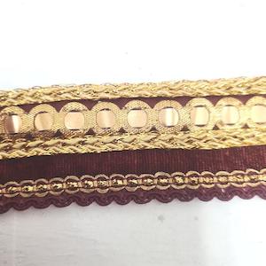 Velvety Red & Gold Indian Trim