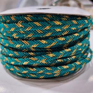 Womenswear: Teal and Gold Braided Trim