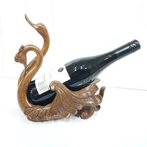 Womenswear: Double Swan Wine Holder Wood Style