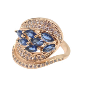 Womenswear: Blue CZ Cocktail Ring