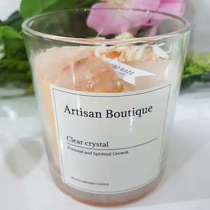 Womenswear: Handmade Clear Quartz Crystal 'Sweet Temptation' Infused Candle