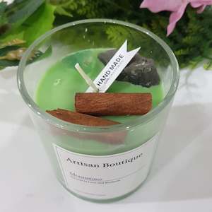 Womenswear: Handmade Cinnamon Infused Candle With Crystals