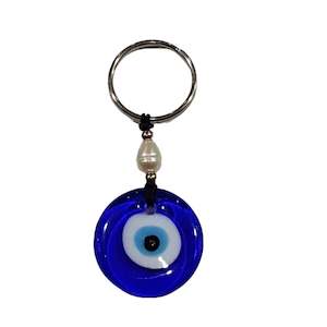 Womenswear: Flat Round Evil Eye Keychain