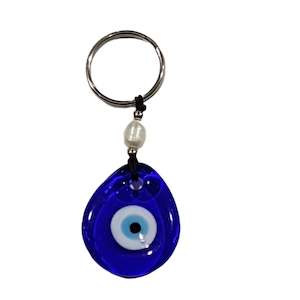 Teardrop Evil Eye Keychain