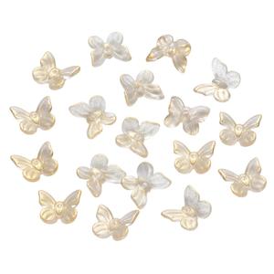 10pc Glitter Glass Butterfly Charms