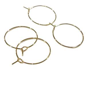 12pc Gold Wine Charm/Earring Hoop Rings