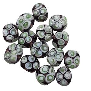 Womenswear: 1pc Patterned Lampwork Bead